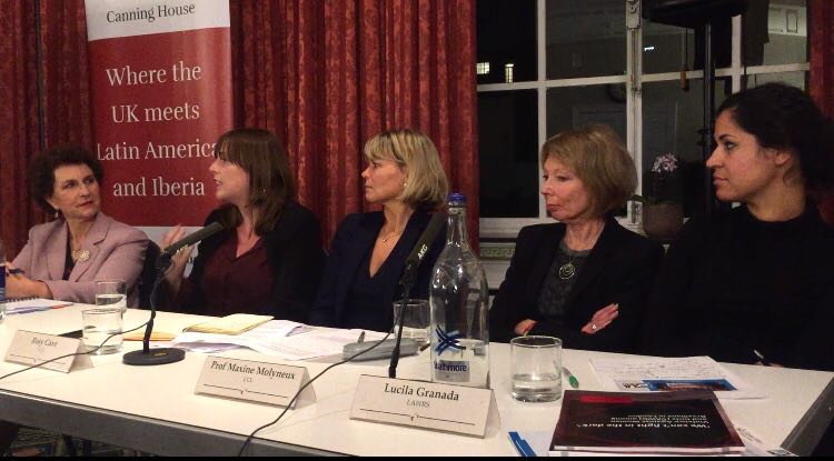 (L-R) Cristina Cortes, Jess Phillips MP, Rosy Cave, Maxine Molyneux and Lucila Granada