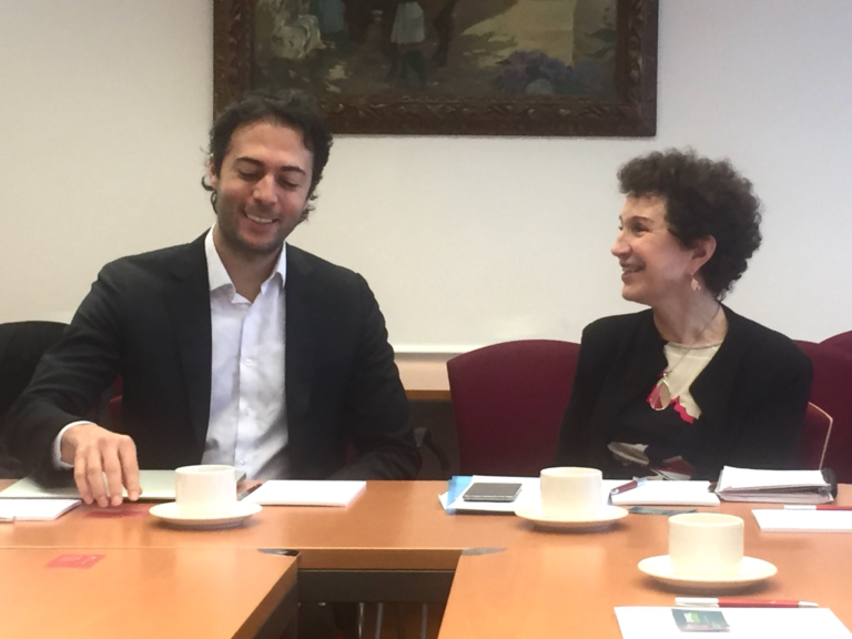 Daniel Quintero and Cristina Cortes, CEO of Canning House