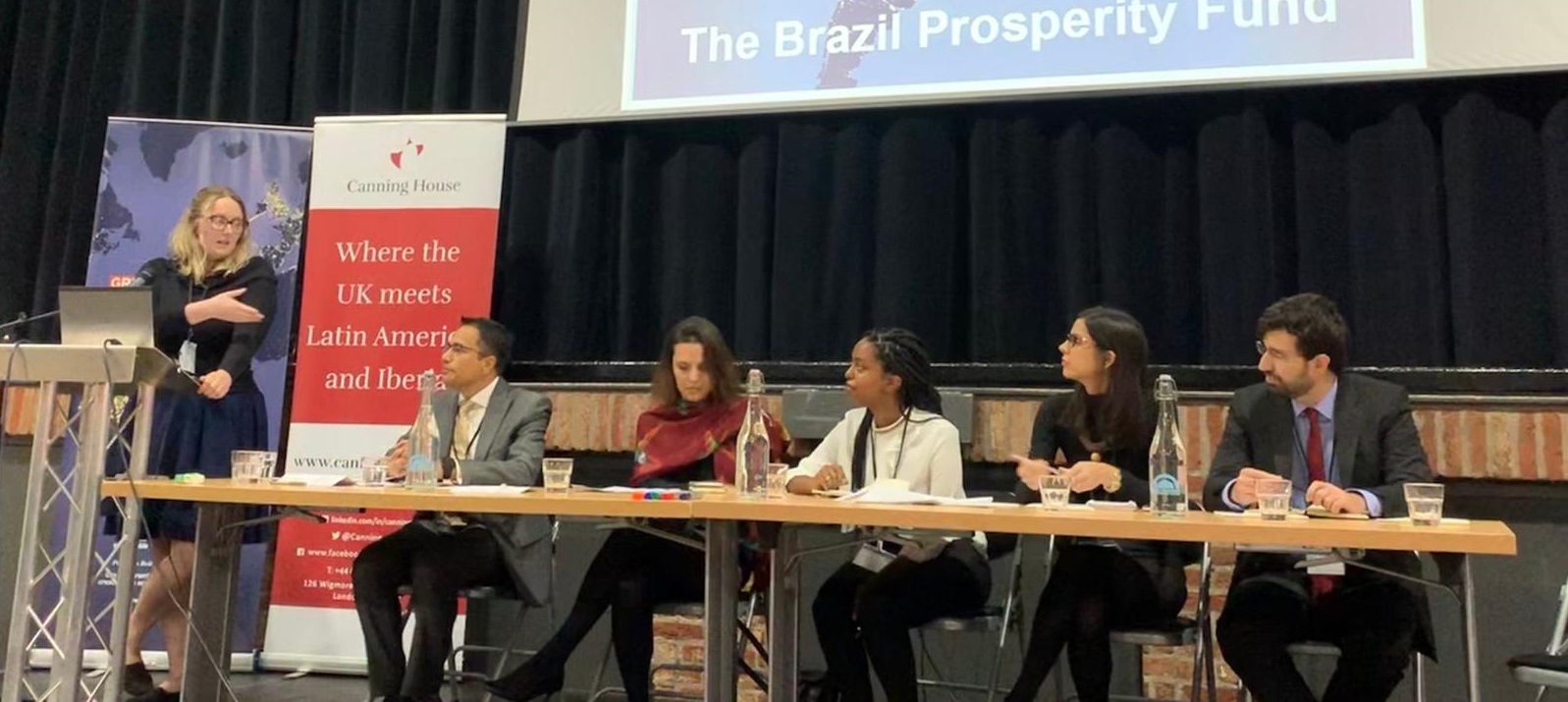 Rose Geeson and representatives from the Brazil team